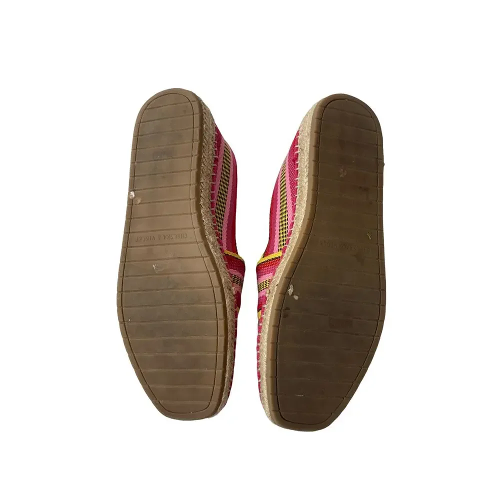 Chelsea & Violet Espadrille‎ Pink Woven Shoes
